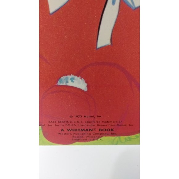 Vintage 1973 Baby Beans Paper Dolls Whitman Book Uncut book - Picture 5 of 10